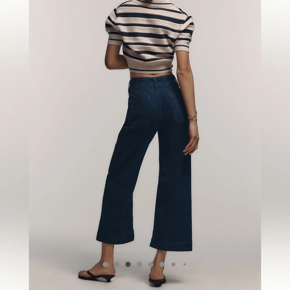 The Colette Cropped High-Rise, Wide-Leg Jean by Maeve - Picture 7 of 7